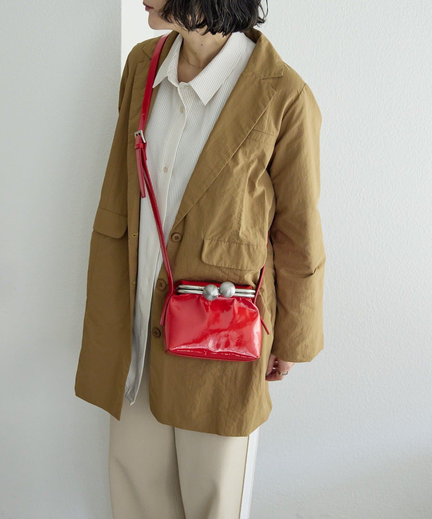 kawa-kawa(カワカワ)】NO1464 口金スクエアポシェット/ショルダー