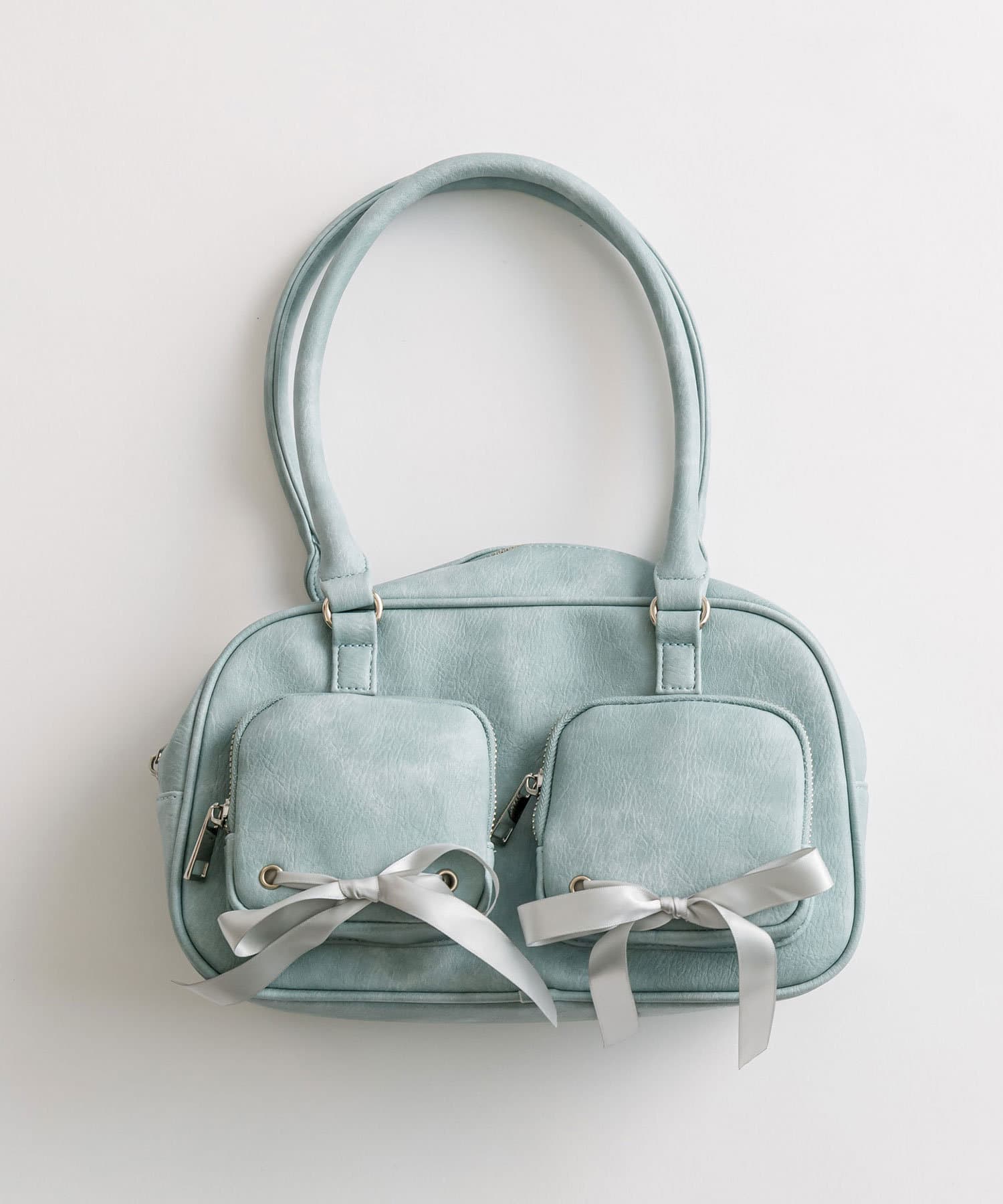 500mlペットボトルも入る！】サテンリボン付きボストンバッグ | OLIVE