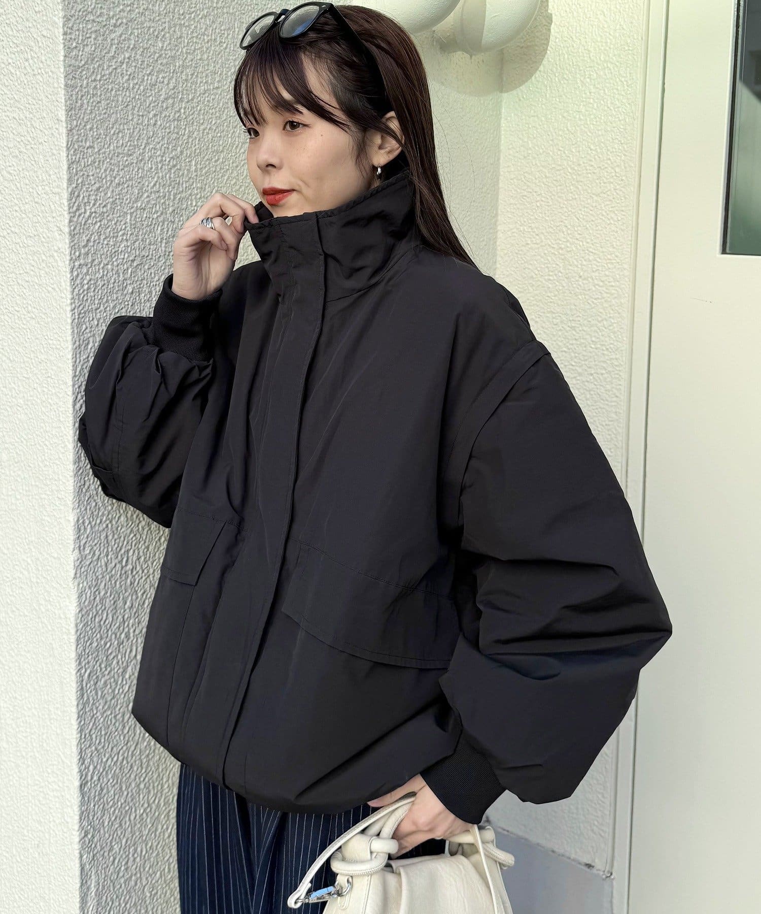 軽くて暖かい/マルチウェイ】BIGポケットスタンドワークアウター