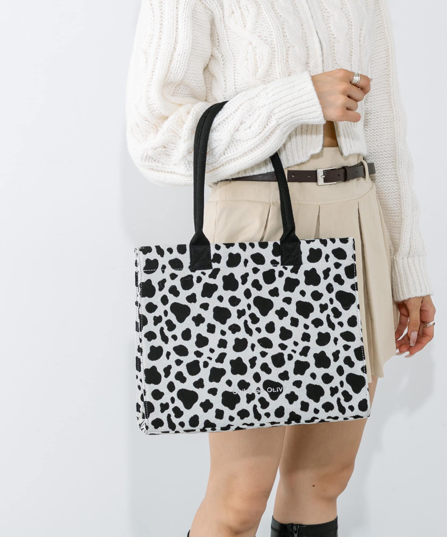 オリーブロゴ刺繍入りトートバッグ | OLIVE des OLIVE(オリーブ デ