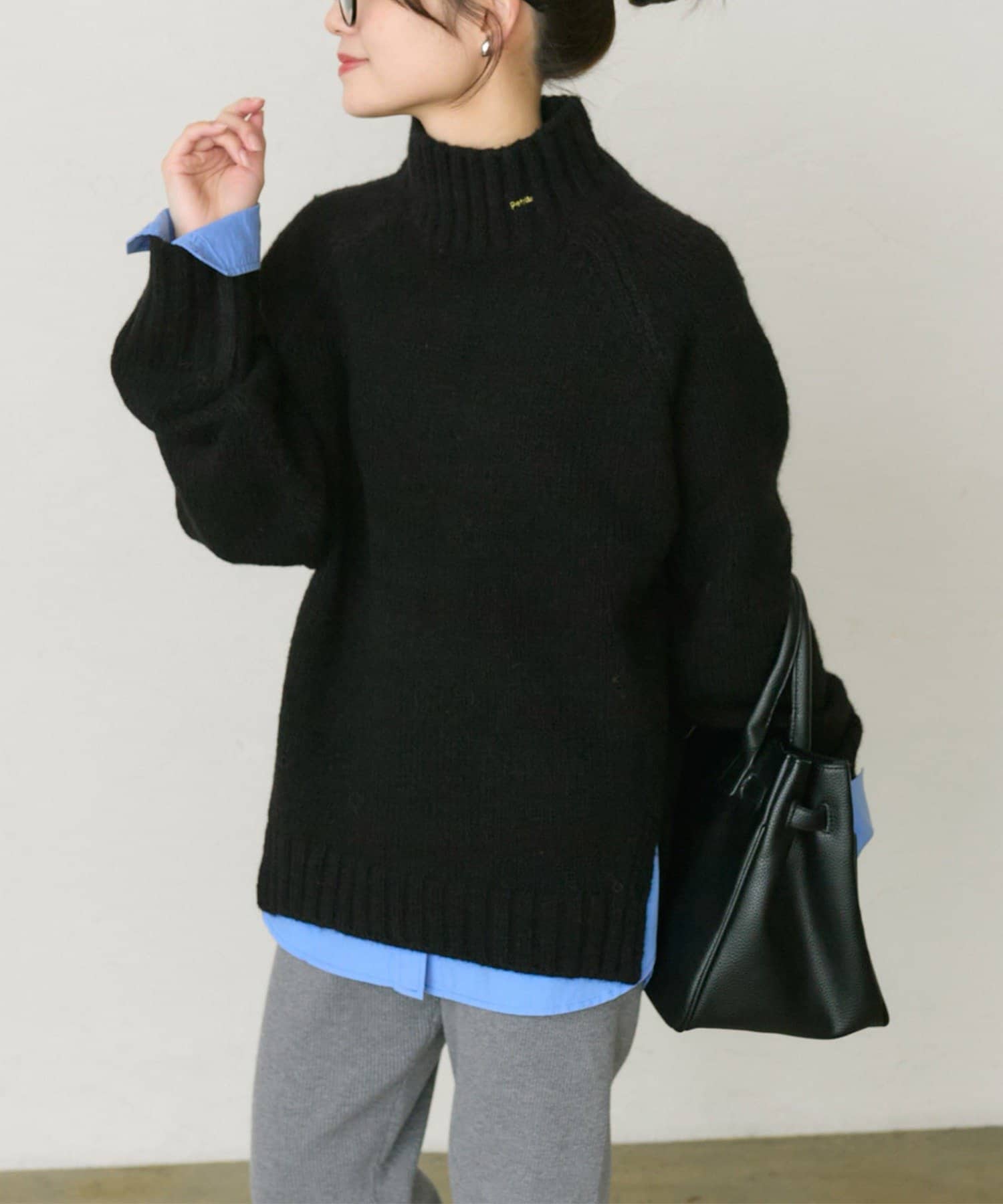 アルパカ混ハイネックニットプルオーバー | PUAL CE CIN
