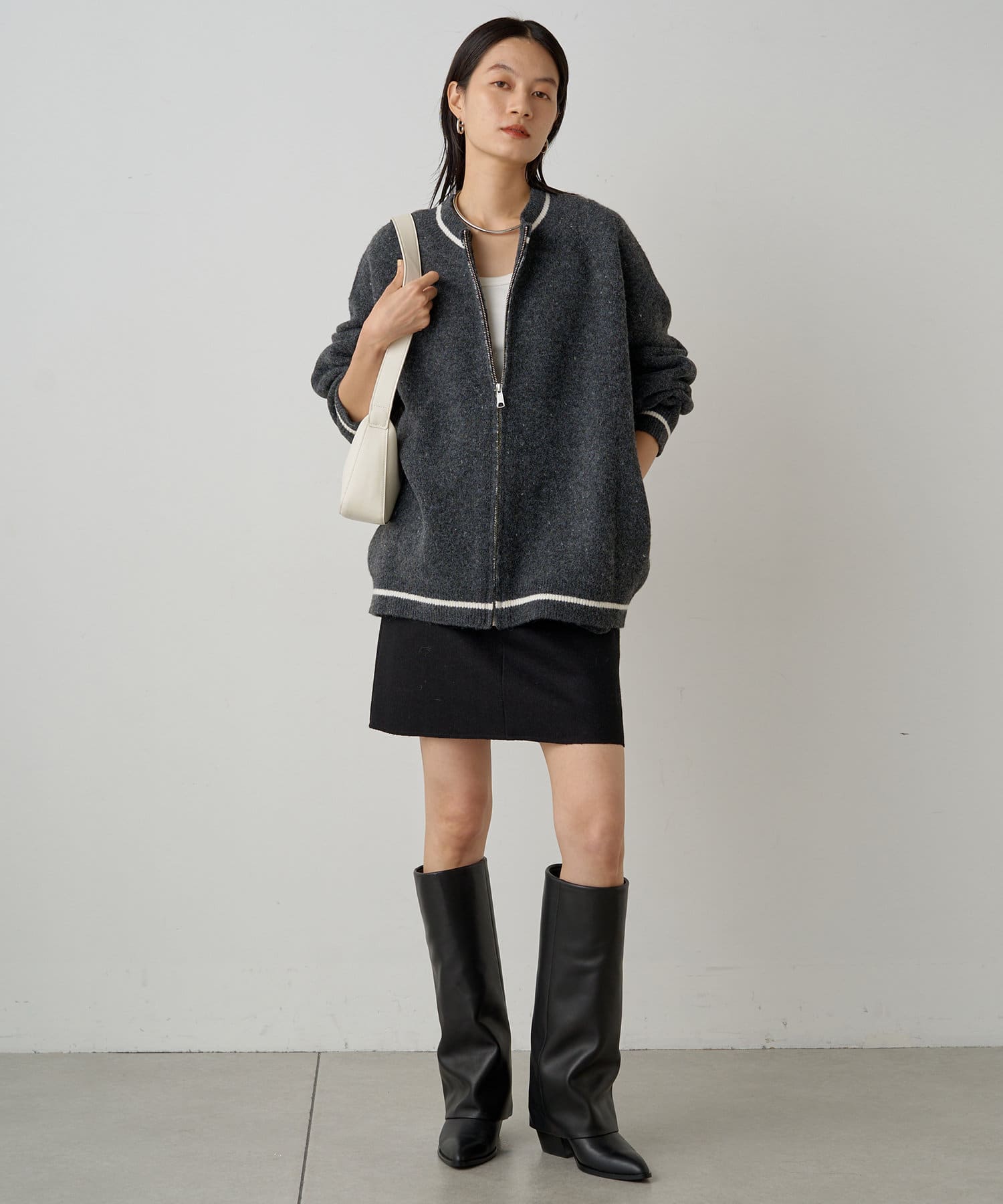 Loungedress】ジャガードZIPブルゾン | OUTLET(アウトレット