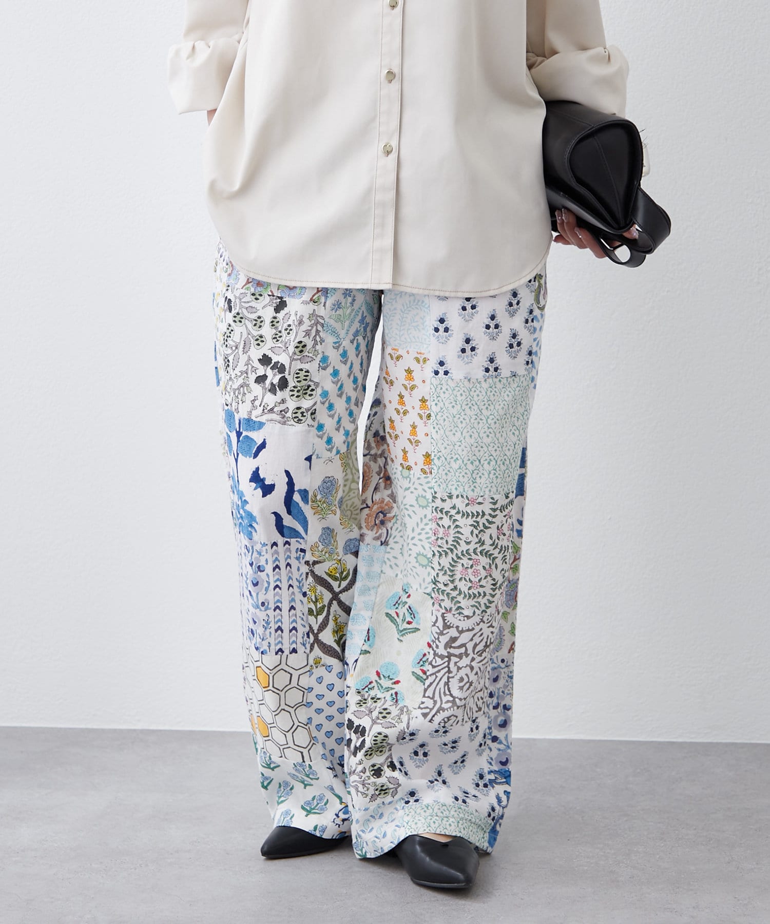 新カラー追加！】【India series】パッチワークイージーパンツ