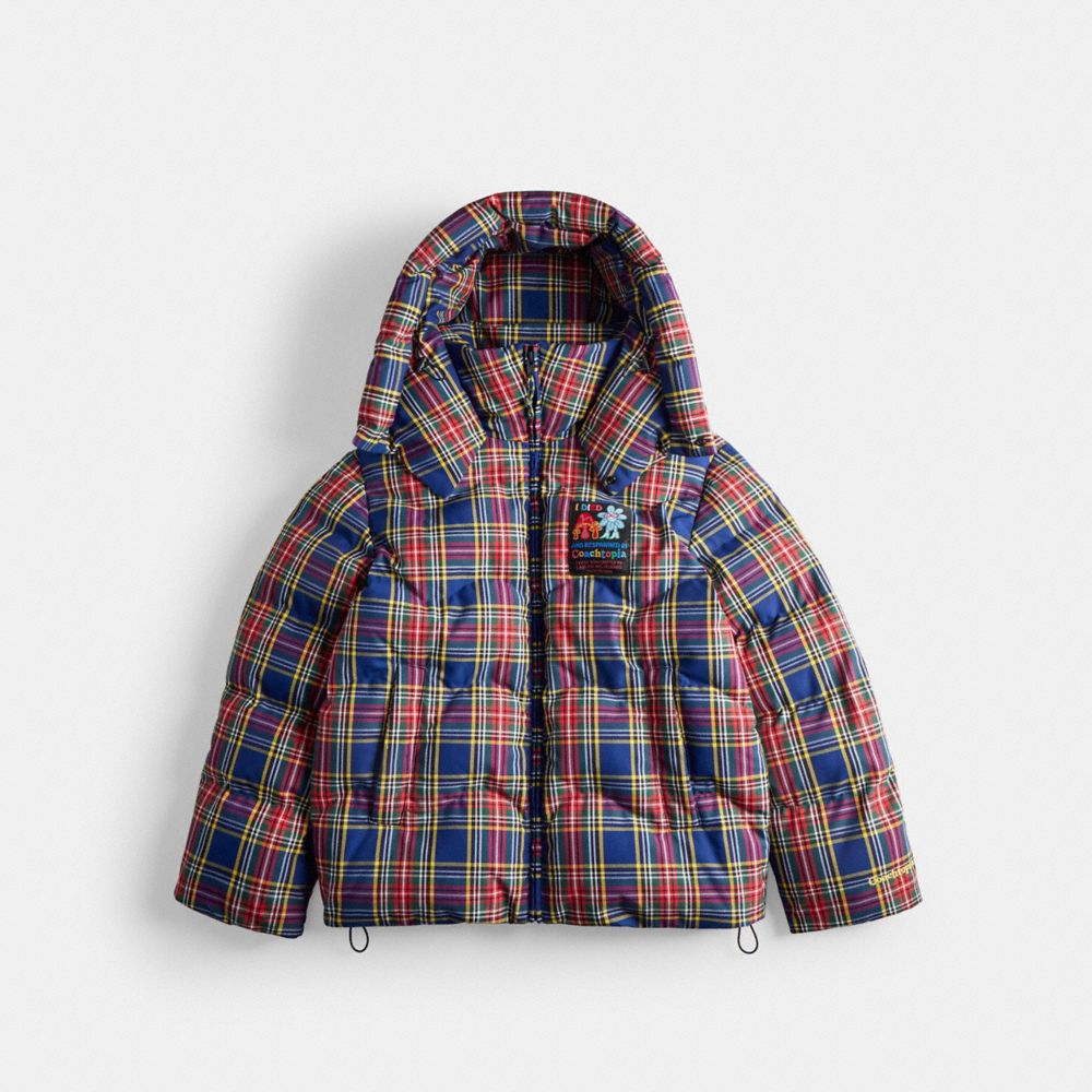 Coachtopia Loop Puffer Jacket With Plaid Quilting | Coachtopia ™