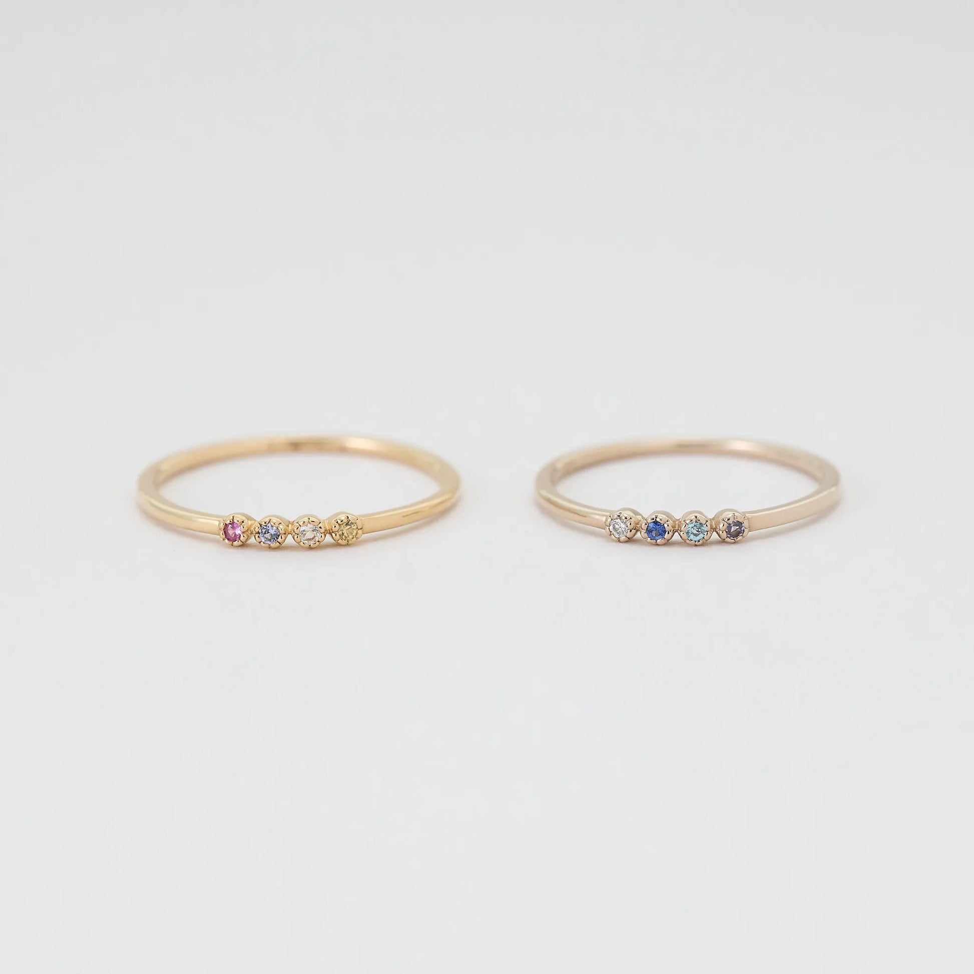 Birthstone Ring_milgrain(4石)｜選べる誕生石リング｜cobaco