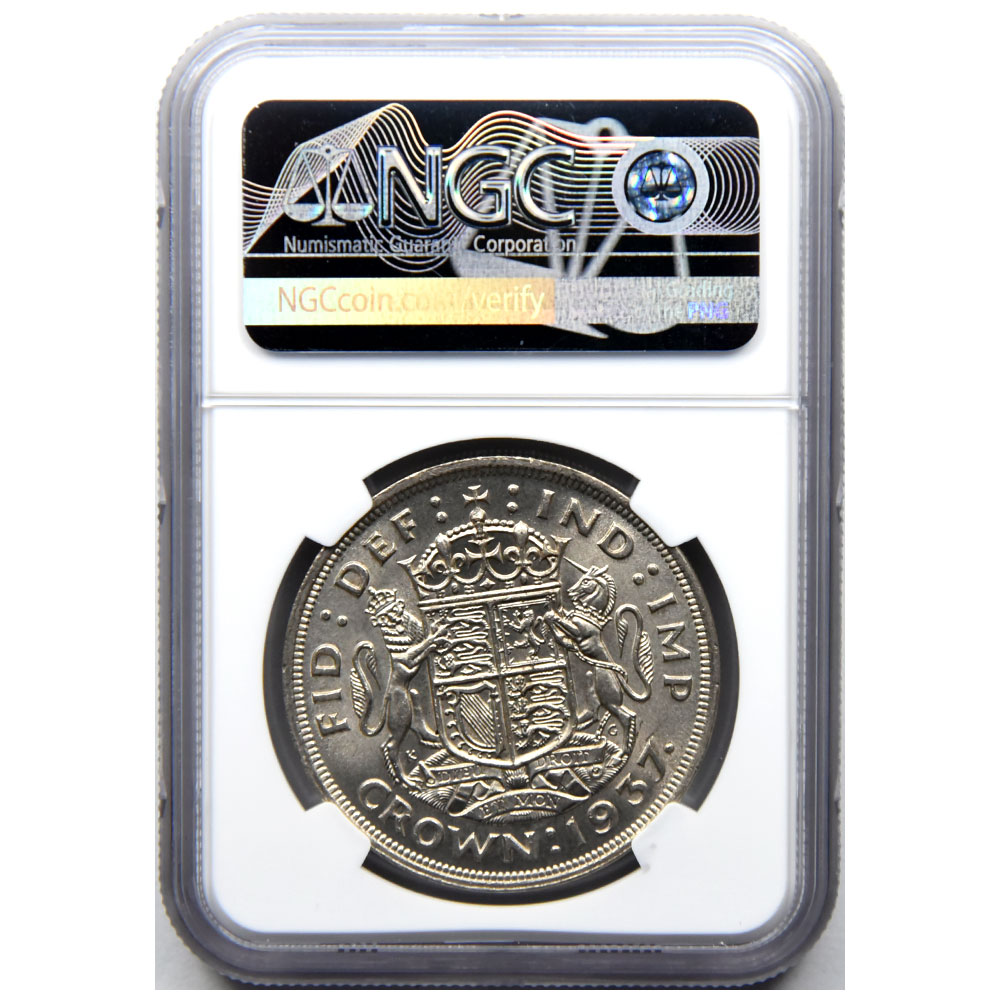 イギリス 1937 ジョージ6世 クラウン 銀貨 NGC MS 63 5867243024