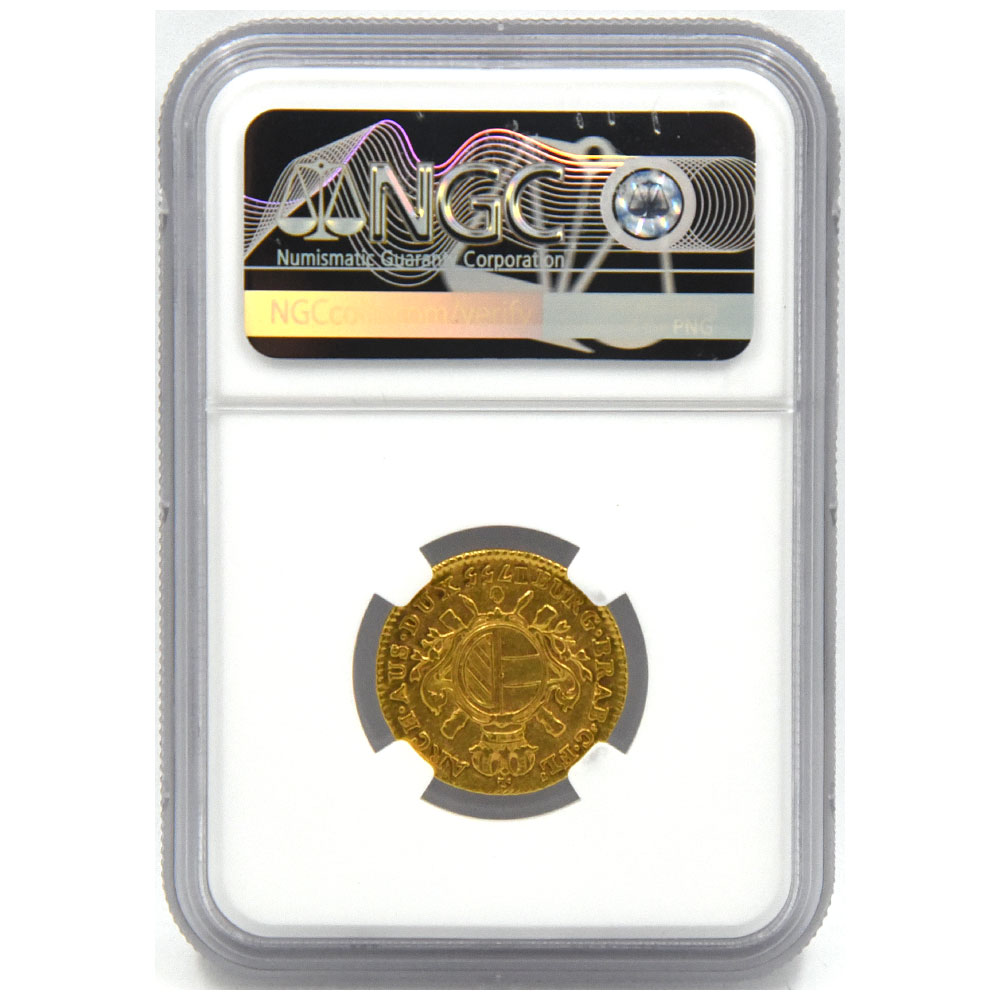 オーストリア領オランダ 1755 1ソブリンドール 金貨 NGC AU55