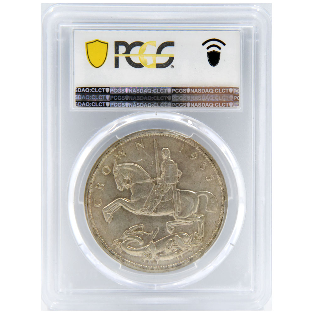 イギリス 1935 ジョージ5世 クラウン 銀貨 PCGS MS64 シルバー