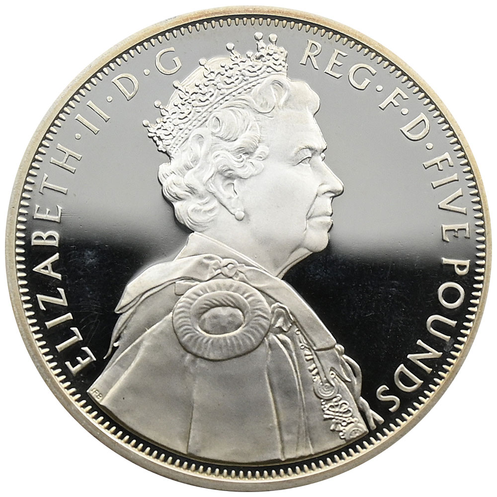 イギリス 2012 エリザベス2世 5ポンド 銀貨 PCGS PR69DCAM