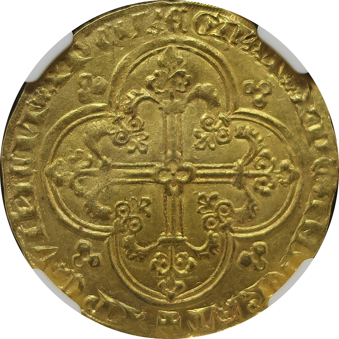 善良王】1350-64 フランス フランカシュヴァル金貨 MS63 NGC ジャン