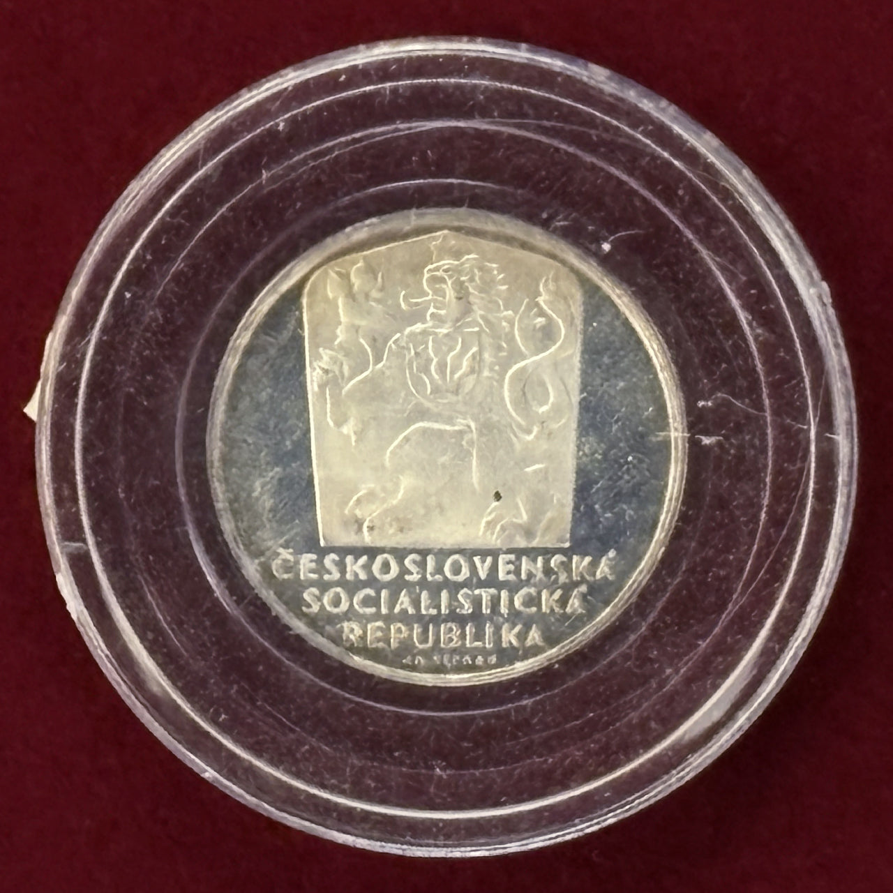 チェコスロバキア】25コルナ 銀貨 プルーフ 1970［B-0000393