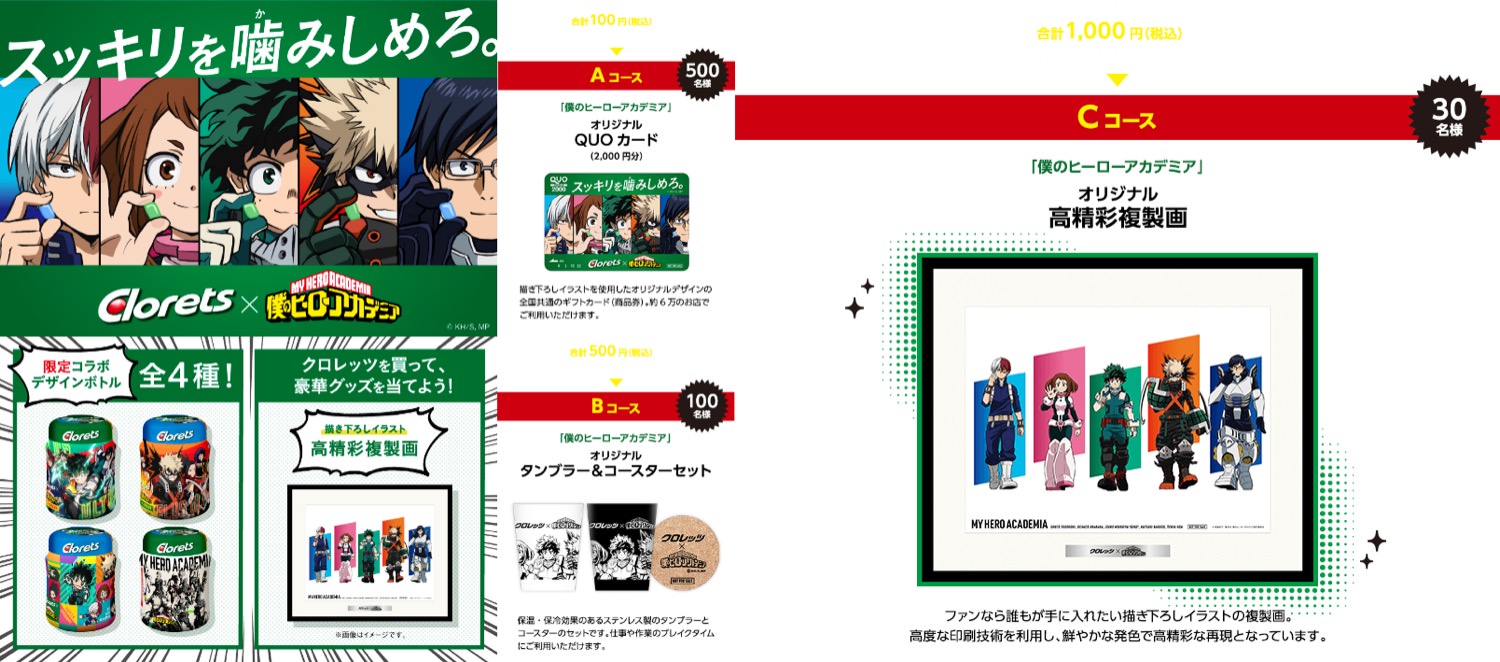 ヒロアカ × クロレッツ 6月4日よりコンビニ等でキャンペーン実施!