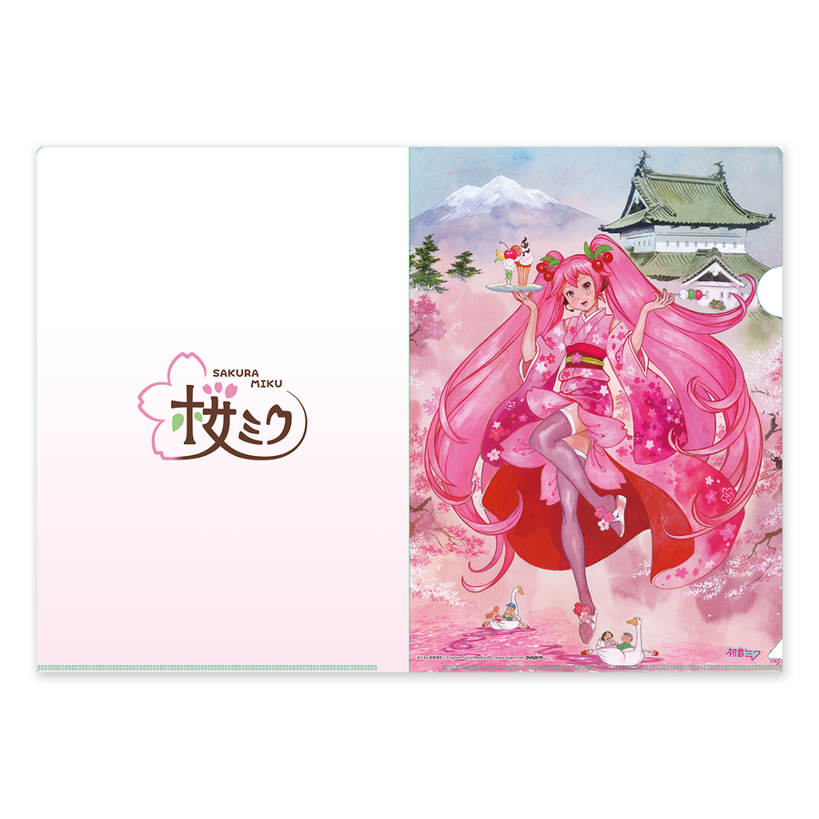 弘前さくらまつり2025」×「桜ミク」A4クリアファイル Art by 安彦良和
