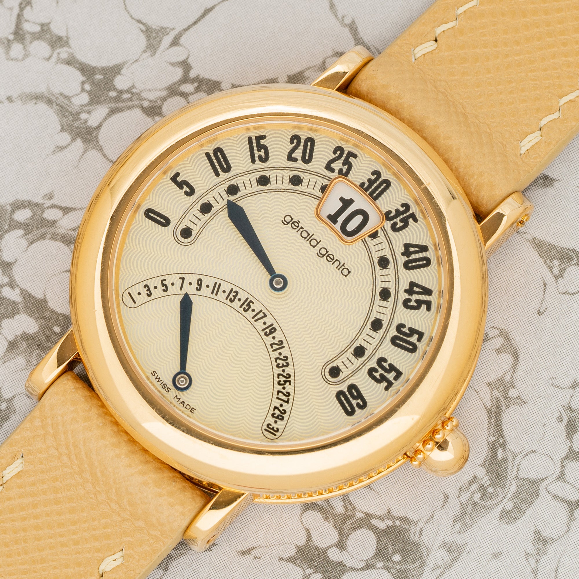 Gerald Genta Retro G.3714 - Jump Hour w/MOP Dial - *Unpolished