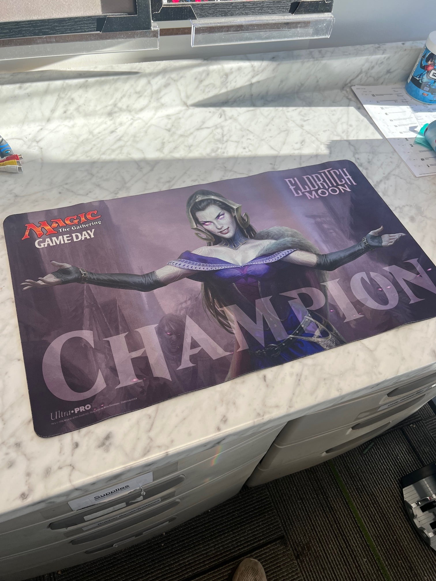 MTG Liliana The Last Hope Eldritch Moon Gameday Champion Playmat