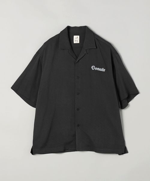 Sarry Cat刺繍レーヨンシャツ