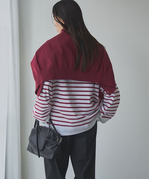 Le minor（ルミノア）別注 ボーダーロングスリーブTシャツ