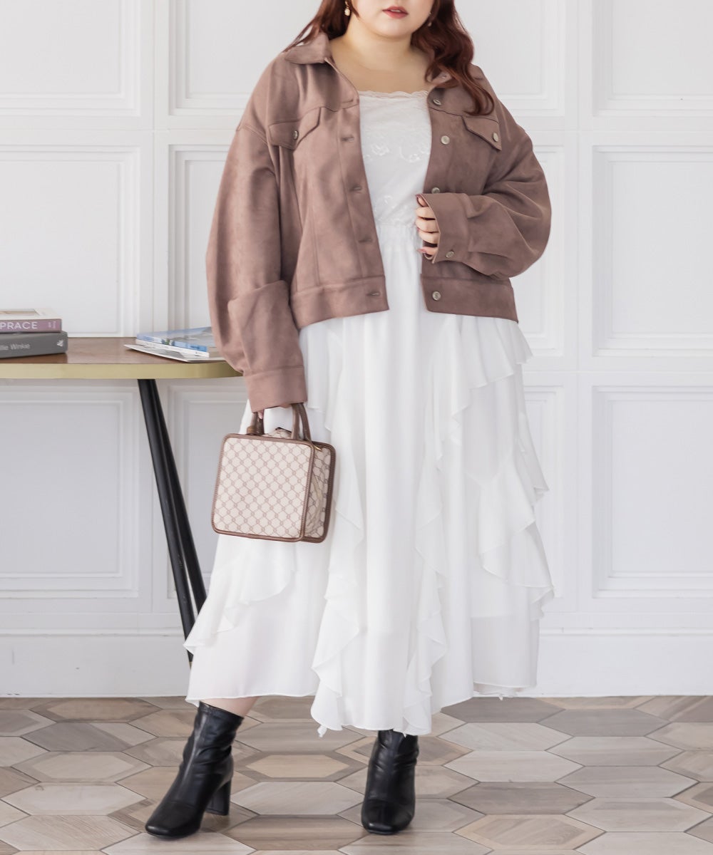 CLETTEオリジナルフェイクスエードジャケット | 大きいサイズ