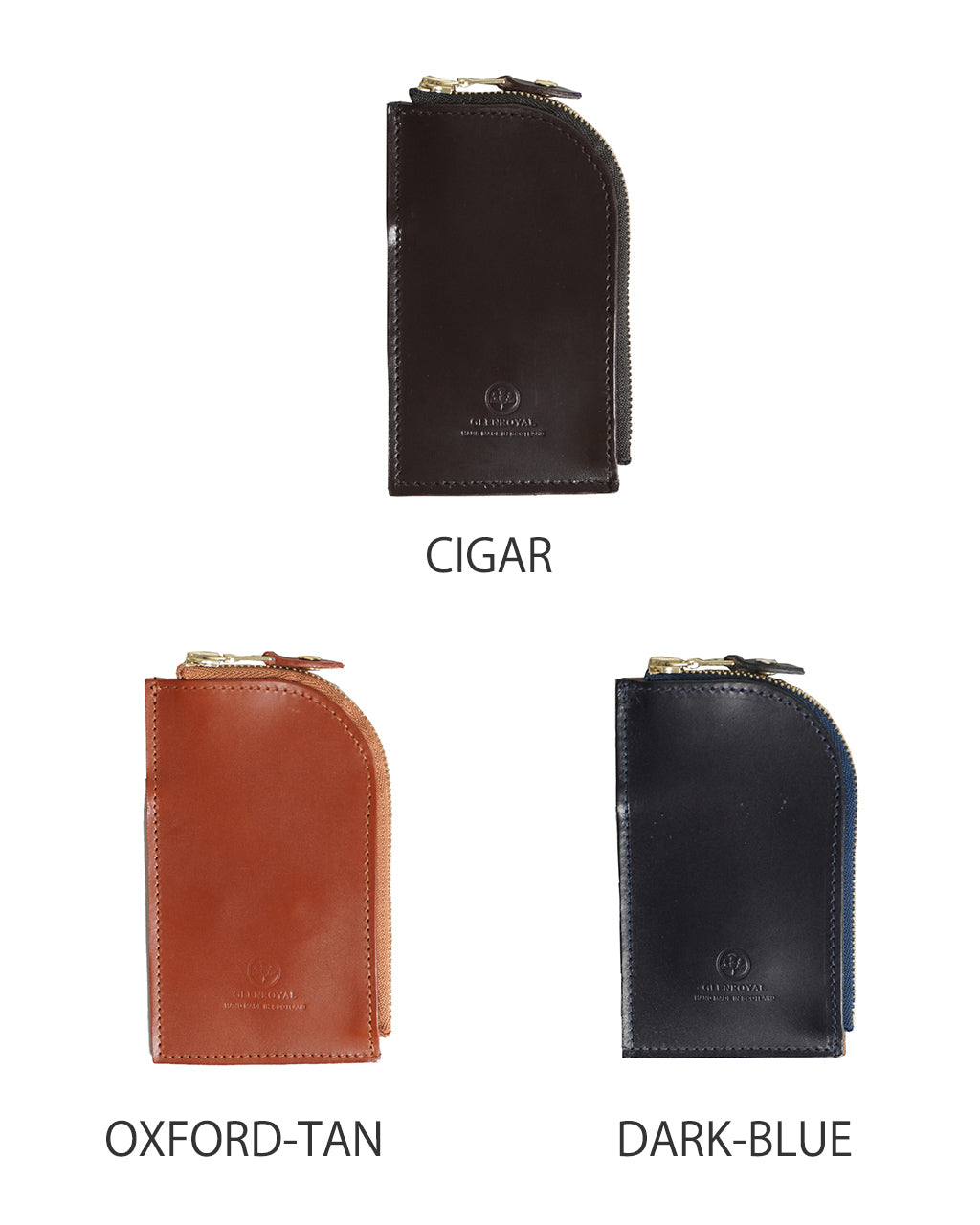 GLENROYAL ジップド キーケース カードポケット付き ZIPED KEY CASE