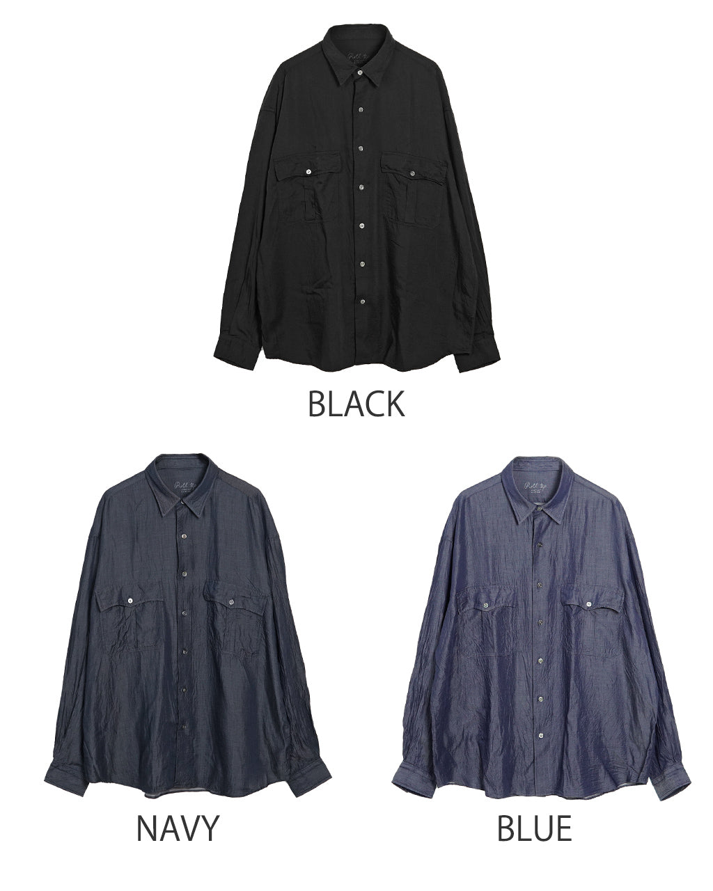 PORTER CLASSIC ポータークラシック 長袖シャツ キュプラ ロールアップ