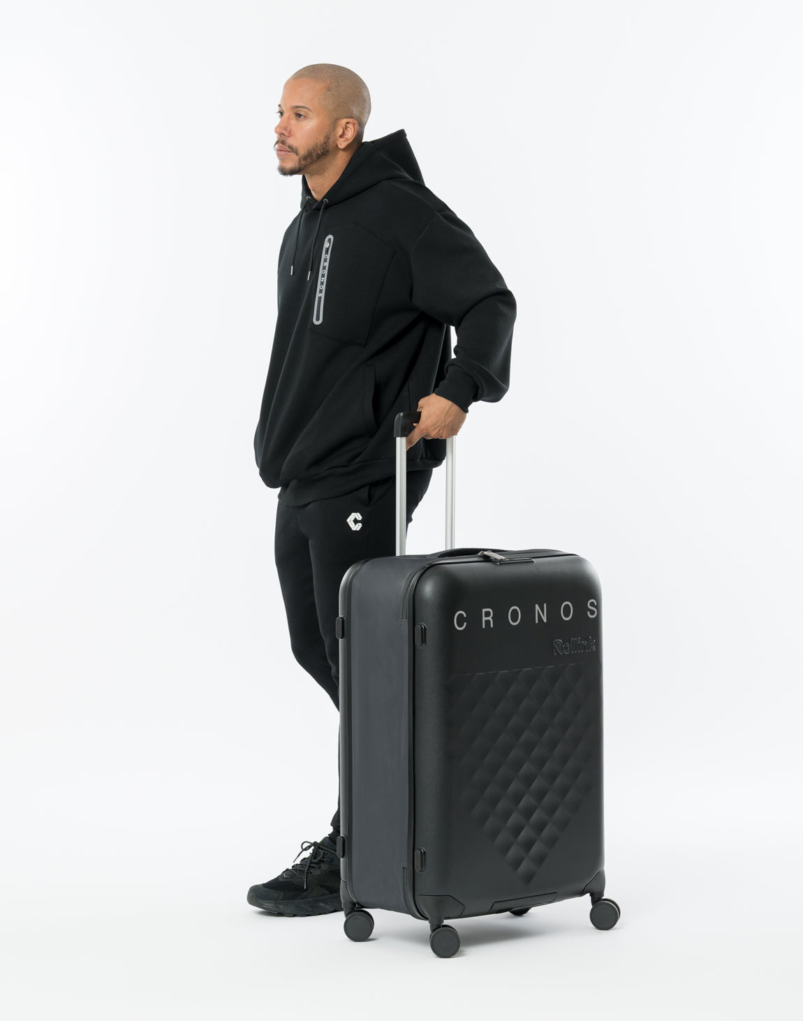 CRONOS x Rollink 360° Spinner Caster 100L Suitcase [Black]