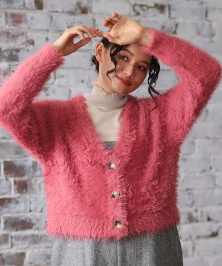 Petit Fleur シャギーニットカーディガン / Green Parks