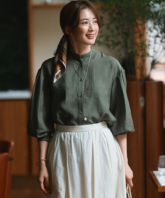 一部店舗限定】シアー リネン ミックス シャツ / 23区 | ファッション