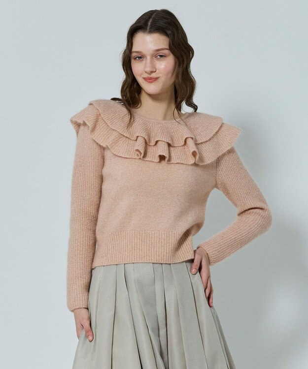 百田夏菜子さん着用】ROMANTIC FLUTTER ニットプルオーバー / TOCCA