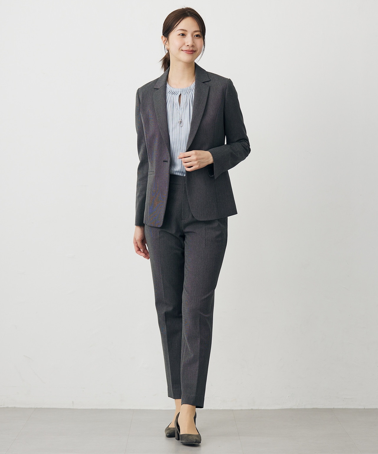 美品】23区Heritage Classic グレーパンツスーツ セットアップ 楽天