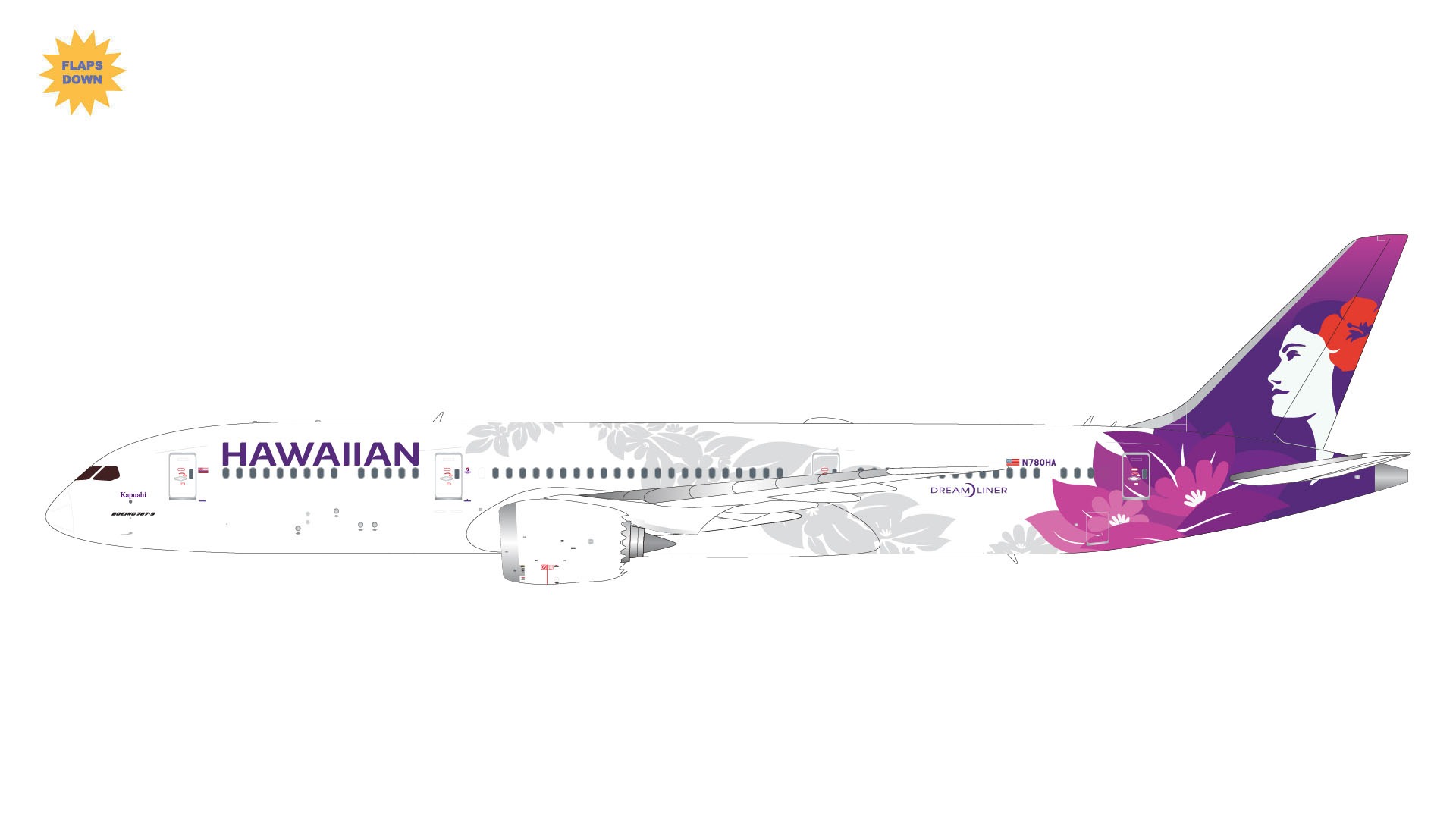 G2HAL1051F GEMINI 200 Hawaiian Airlines / ハワイアン航空 B787-9