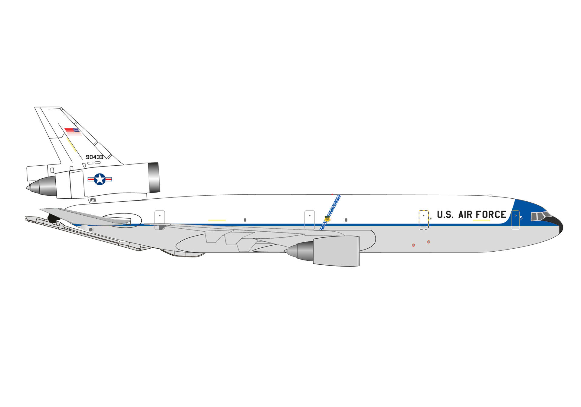 538381 Herpa U.S. Air Force / アメリカ空軍 KC-10 79-0433 2nd BW