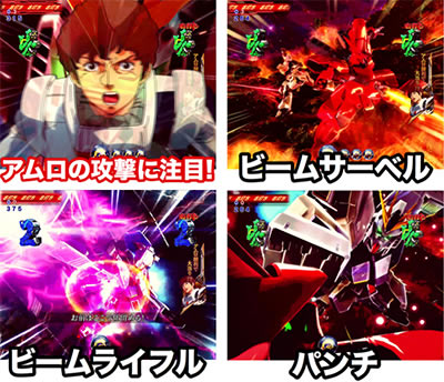 PF.機動戦士ガンダム 逆襲のシャア Light ver.｜右打ち中アクション