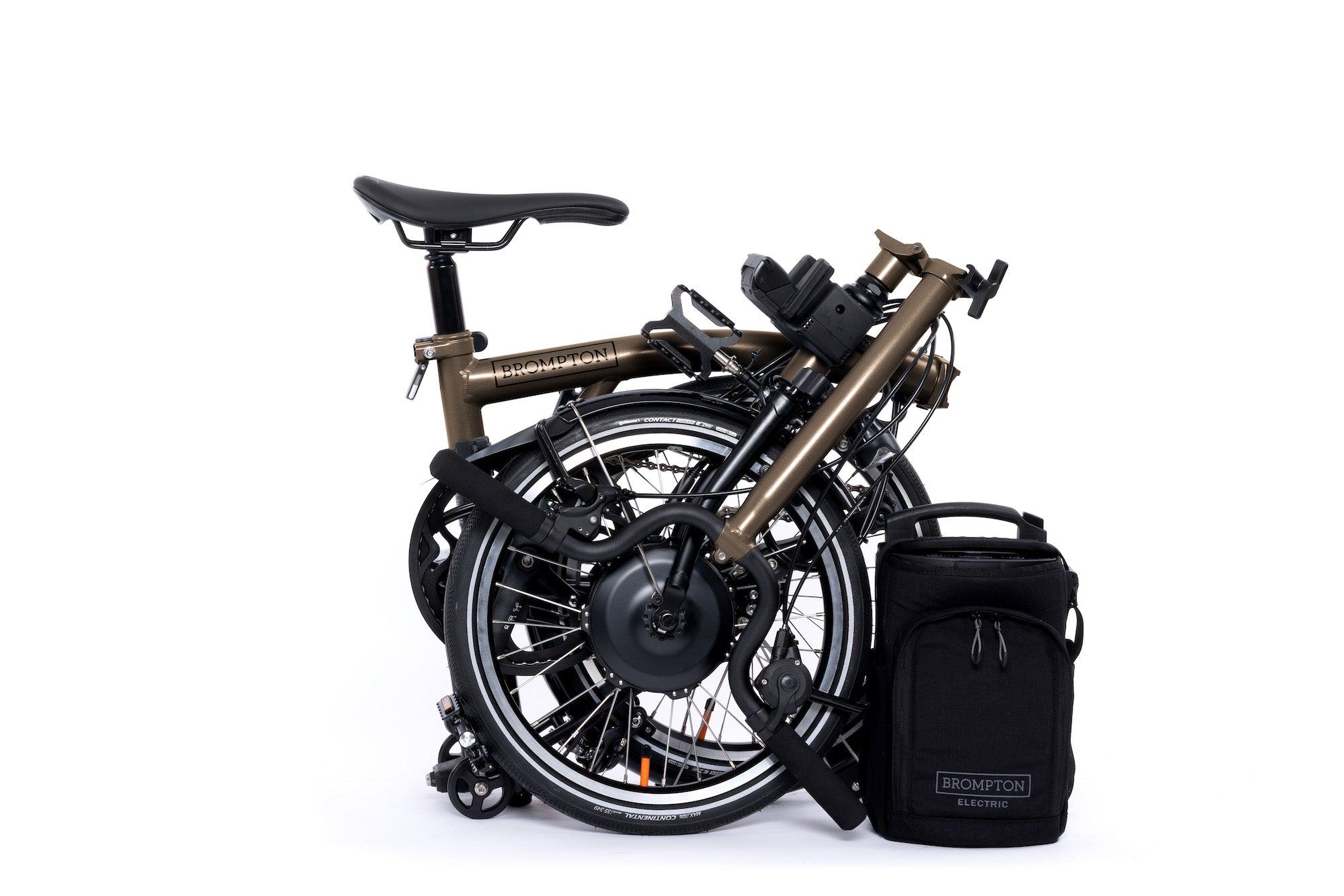 Brompton Electric P Line Urban - High Handlebar - Titanium Folding