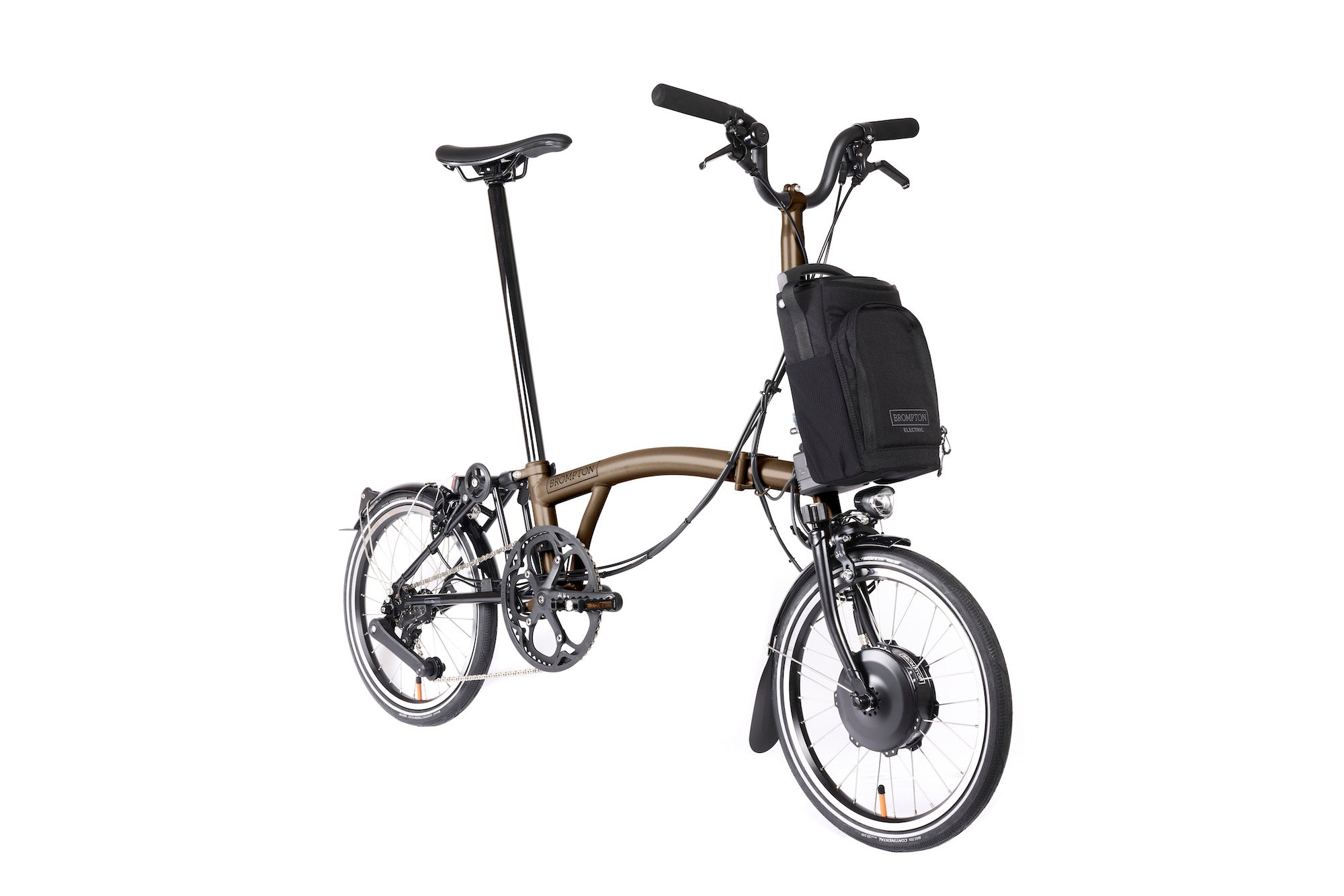 Brompton Electric P Line Urban - Mid Handlebar - Titanium Folding