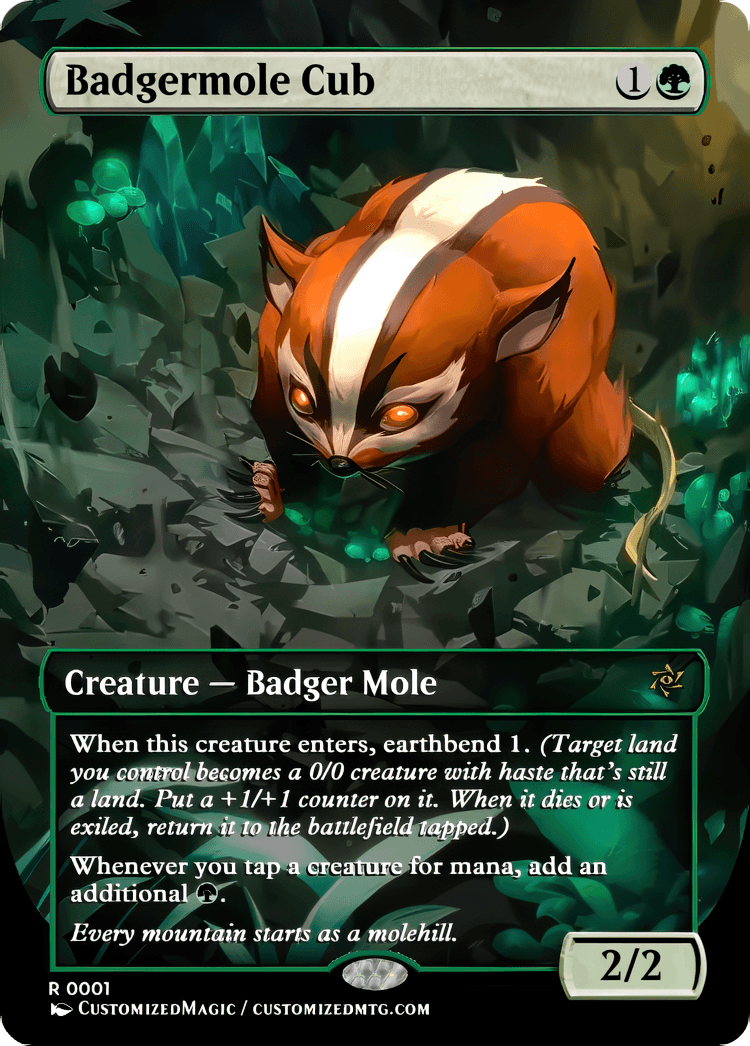 Badgermole Cub | Magic The Gathering Proxy Cards