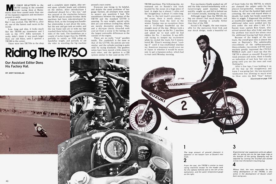 Riding the Tr750 | Cycle World | MAR 1972