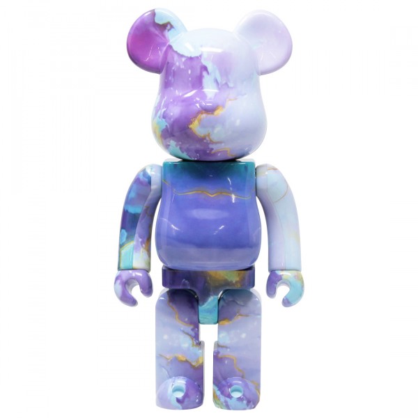 medicom marble 400% bearbrick figure purple