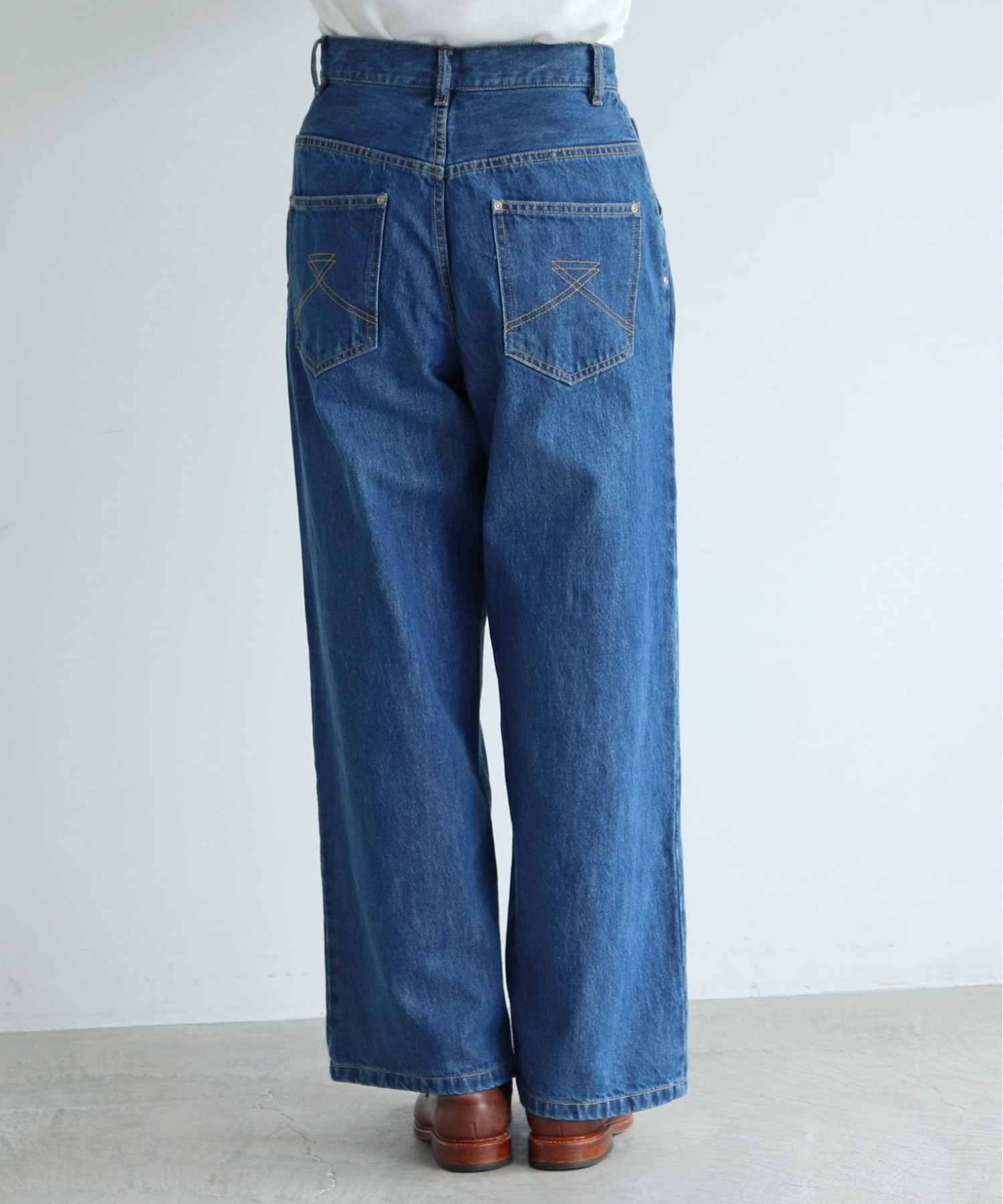 AMBIDEX Store △○12.5OZデニム タックパンツ(M サックス): PAR ICI