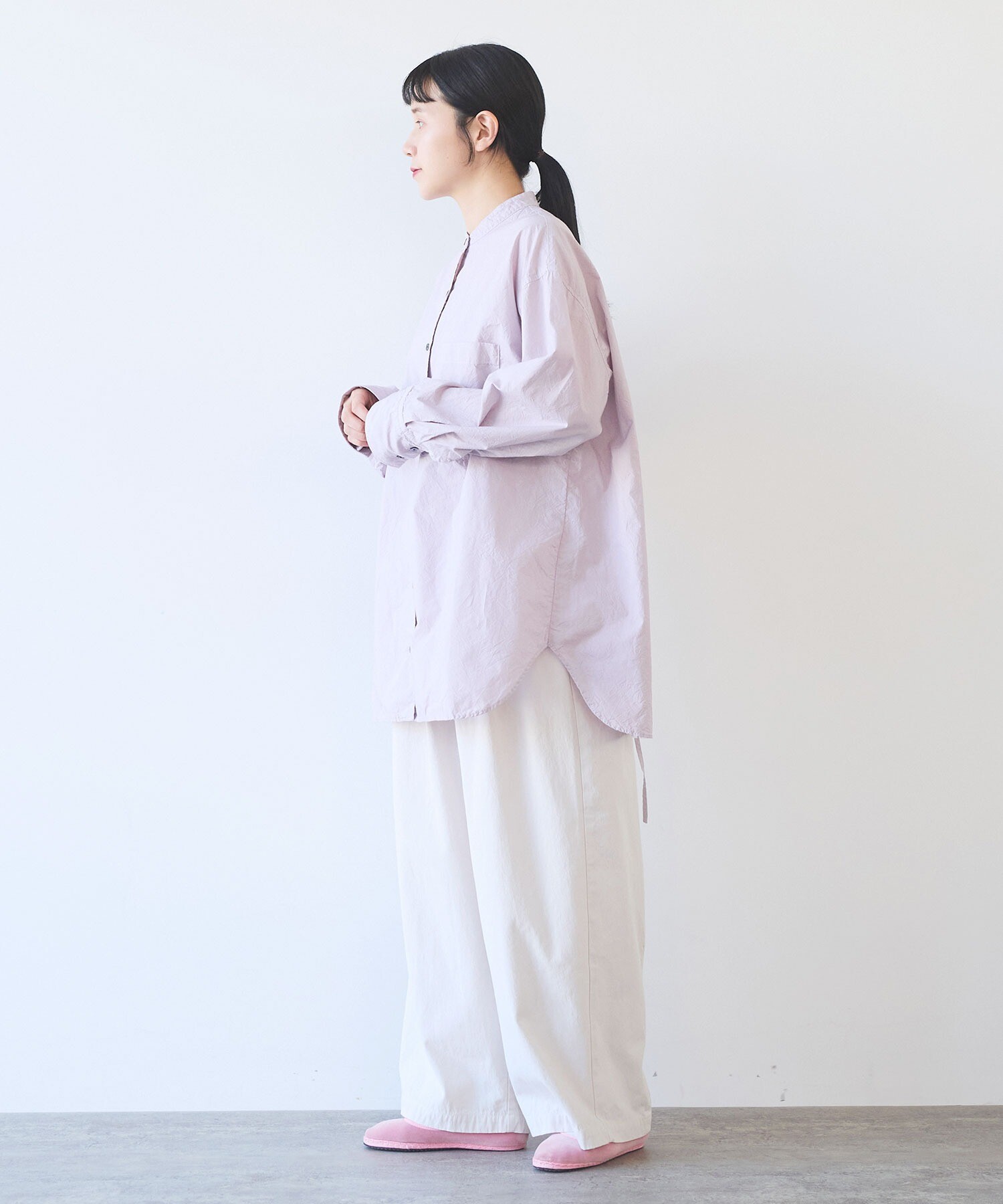 AMBIDEX Store ○強撚コットン近江晒 ハイウエストコクーンパンツ(S