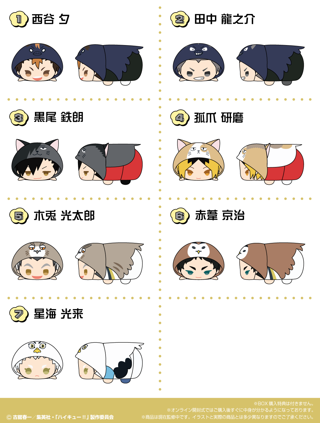 もちもちマスコット ハイキュー vol.7 | もちもちマスコットストア2号店