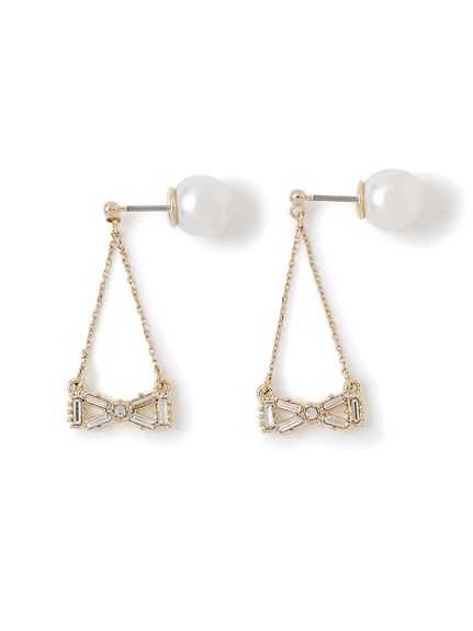 クリスタルリボンスイングピアス(ピアス)｜ACCESSORIES（アクセサリー