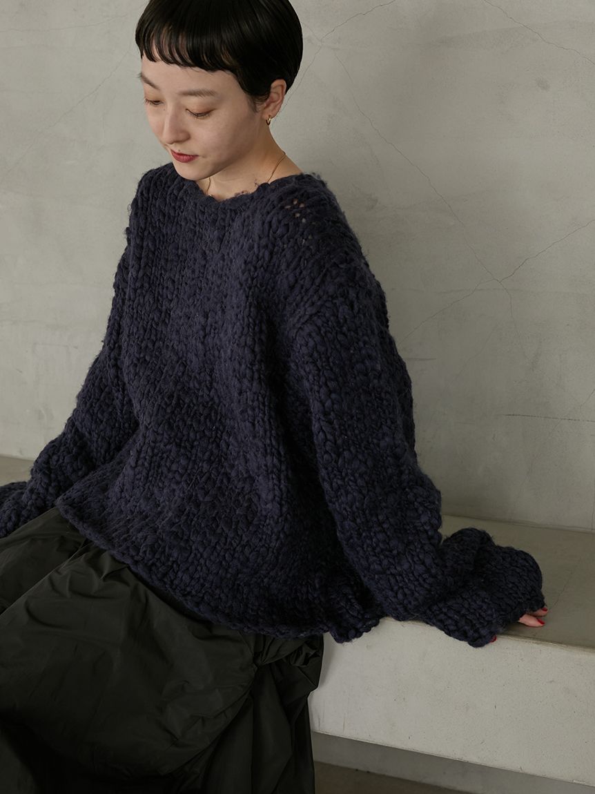 ウール混ハンドニットプルオーバー(ニット)｜トップス｜emmi（エミ）の