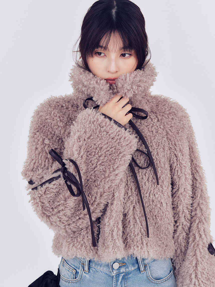 リボンボアファージャケット(ブルゾン)｜アウター｜FRAY I.D（フレイ