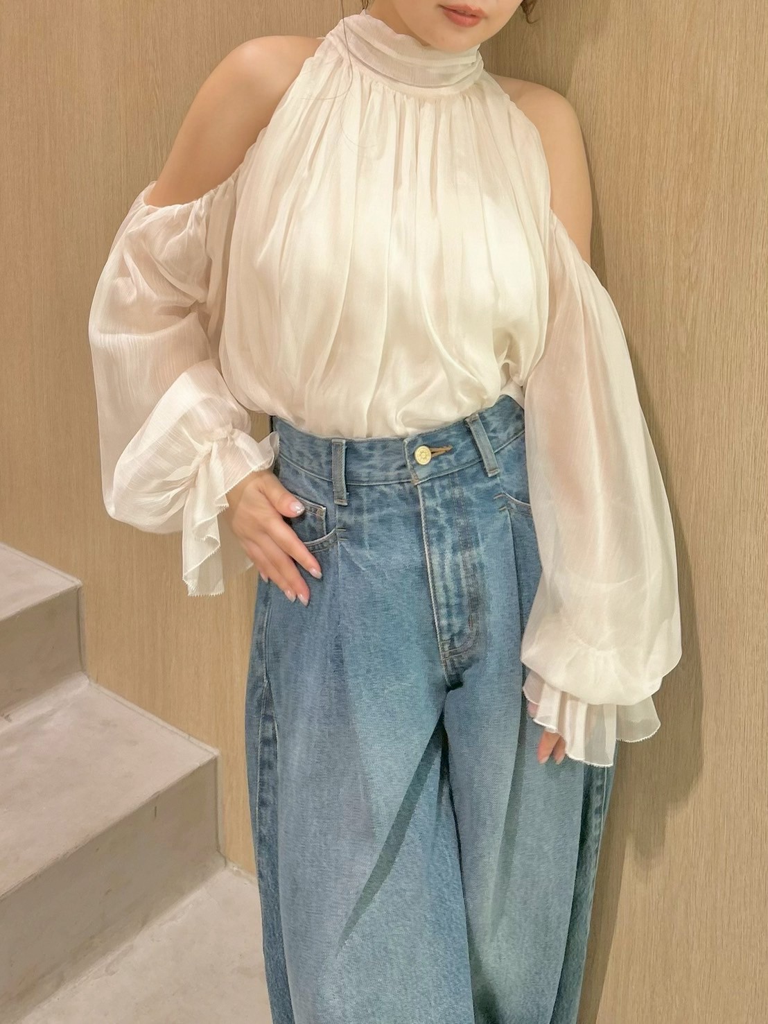 WEB限定カラー】ドレープボウタイシフォンブラウス(シャツ・ブラウス