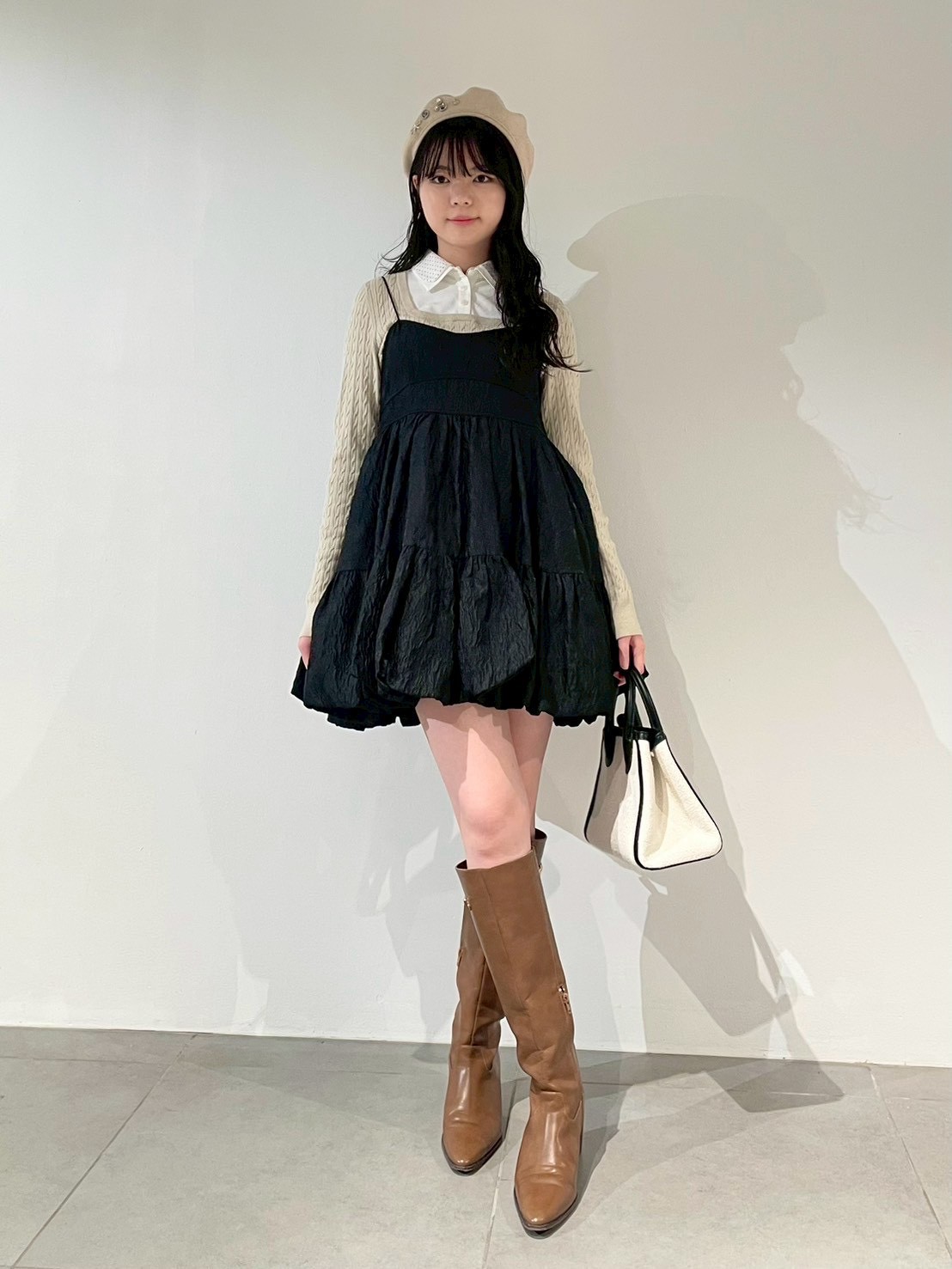 ダブルカラーレイヤードニット(ニット)｜トップス｜LILY BROWN（リリー