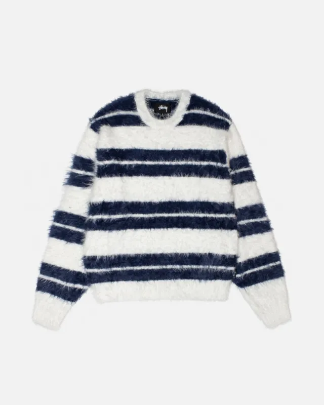 HAIRY STRIPE CREW SWEATER | Parallel
