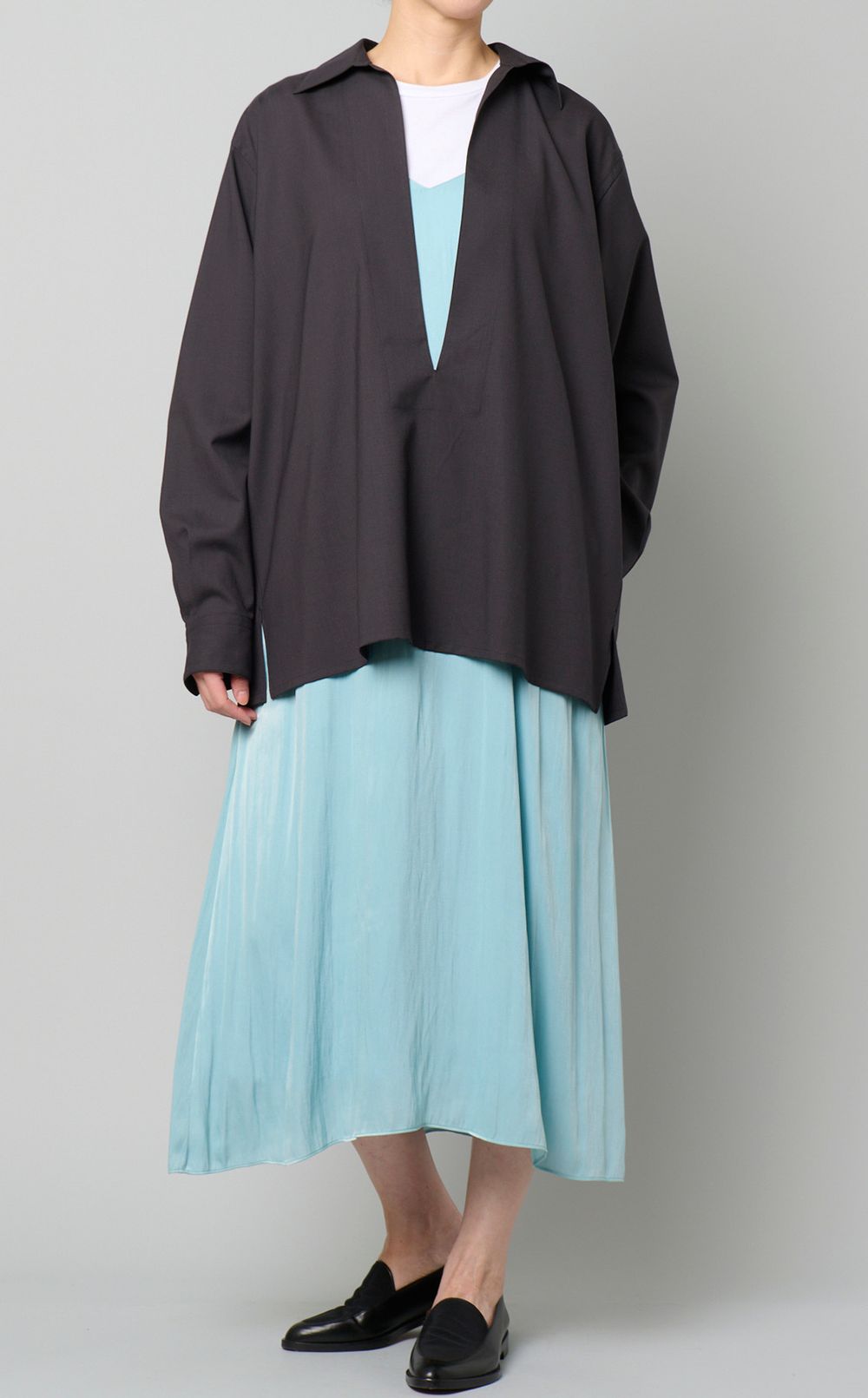 MARKAWARE｜サマーウールプルオーバーシャツ