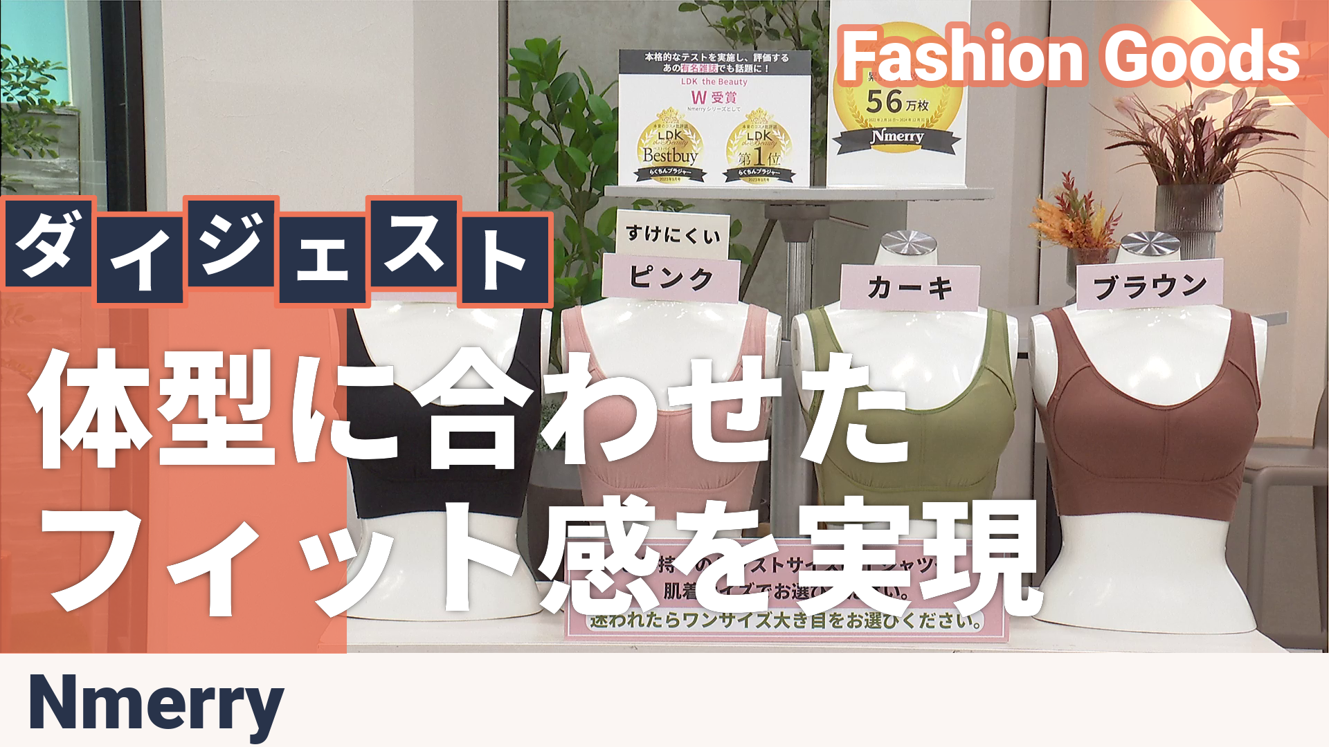 エヌメリー 360度ホールドノンワイヤーブラ カラーが選べる2点 Nmerry