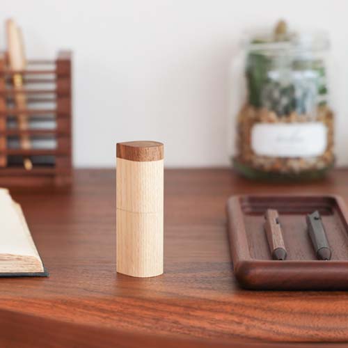 各地の名工房 kochi コチ ドロップ 印鑑ケース 国産クラフト 木製 印鑑