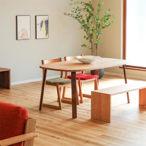 府中家具 若葉家具 Kaname かなめ ダイニングテーブル 国産家具 無垢